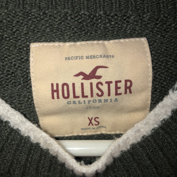 army green cropped sweater - Picture 2 of 2